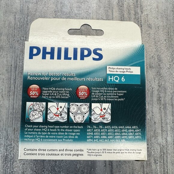 PHILIPS NORELCO HQ6 QUADRA Shaver HQ 6 Razor HEADS - Picture 3 of 5